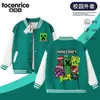 Jaqueta de Roupa Minecraft para Meninos Creeper Baseball Manga Longa Fina Estilo Primavera e Outono Infantil