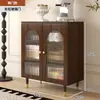 Aparador de Rattan Estilo Francês, Armário de Armazenamento, Armário de Cozinha, Armário de Chá para Casa, Sapateira de Chão para Entrada de Casa