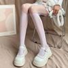 Medias de Seda con Costura Artefacto para Piernas de Luz Negra para Mujer Otoño Primavera Verano Pantalones Delgados Sexys Medias de Red Sexys Falsas hasta el Muslo