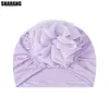 Nuevo Estilo Turbante Floral Grande para Mujer, Gorro de Tela Elástica para Ponerse de Tirón, Turbante Floral de Color Sólido Más Vendido en Amazon