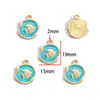Acessórios de Joia Simples de Liga de Esmalte Pingentes Irregulares de Animais Marinhos DIY Pulseira Colar Charms W854