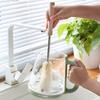 Cepillo para tazas con mango largo de madera para el hogar, cepillo para biberones, nailon, cocina, vaso de vidrio, vaso de vacío, mango largo, limpieza, cepillo para tazas