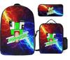 Venda Quente Transfronteiriça Estampa INENARRÁVEL Mochila de Grande Capacidade Bolsa de Ombro Estojo de Lápis Conjunto de Três Peças