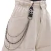 Acessórios para jeans de metal estilo punk europeu e americano, corrente de cintura, cruz retrô de couro bovino, corrente de calças hip-hop masculinas e femininas da moda