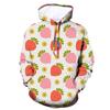 Amazon novo comércio exterior novo alimento frutas impressão 3D coletes com capuz pullover agora fazer padrão fábrica atacado