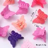 Mini presilha de cabelo pequena fosca para bebê, acessório de cabeça infantil feminino, desenho animado de borboleta, mini pinça de garra 1,8 cm, presilha de cabelo para menina