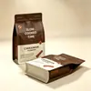Saco de embalagem para grãos de café com válvula de escape personalizada, folha de alumínio metalizada, selagem de oito lados, saco tipo stand-up com zíper, saco para chá, ração de cachorro, ração de gato