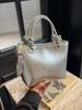 El Bolso Cubo de Moda de Este Año para Mujer 2026 Nuevo Verano Versátil Bolso Pequeño de Hombro Cruzado Bolso de Mano Plateado de Venta Caliente