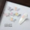 Decoraciones Populares para Uñas Flor de Rosa Sirena Esculpida Suave, Mariposa Iridiscente de Resina 3D Decoraciones de Uñas Portátiles DIY