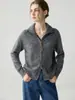 Nueva colección de otoño e invierno: suéter de cachemira pura para mujer, engrosado, con cuello alto, un cárdigan cálido y un top de punto elegante, casual y versátil