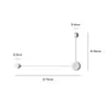 Lámpara de Pared LED de Diseño Escandinavo Minimalista Moderna para Dormitorio, Estudio, Mesita de Noche, Pared de Fondo de Sala de Estar, Lámpara de Pared LED Creativa