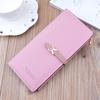 Nueva Cartera de Mujer Cartera Larga para Mujer Estilo Coreano Moda Estudiantil Cremallera Hebilla Cartera Delgada Ranura para Múltiples Tarjetas Cartera de Cuero Suave Bolso para Tarjetas