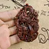 Colgante de Doble Cara Hueco Tallado de Madera de Águila Voladora Jugando con Cuentas Colgante para Hombre Estilo Chino Pieza de Mano de Artesanía Cultural y Artística