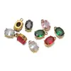 Pendente Oval de Garra de Diamante em Aço Inoxidável Europeu e Americano Versátil Pingente de Zircônia Acessórios para Joias DIY Colar Pulseira Brinco