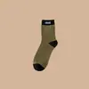 Calcetines de Otoño para Hombre, Calcetines de Algodón de Color Sólido, Caña Media Larga, Resistentes al Desgaste, Absorbentes de Sudor, Calcetines para Hombre Anti-Olor, Calcetines Deportivos Juveniles, Calcetines Zhuji