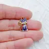 Encantadores y Lindos Pendientes de Gato con Diseño de Estampado de Aleación de Gota de Aceite Accesorios DIY Colgante Llavero
