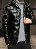 Deportes al Aire Libre Lujo Accesible Algodón Brillante Ropa Casual Esquí Natación Fitness Cálido Delgado Chaqueta con Capucha para Hombre Primavera