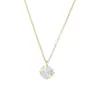 Cadena Elegante para Clavícula Chapada en Oro Real con Circonita Microincrustada Diseño de Nicho para Mujer Sentido del Diseño Flor de Rosa Collar Multifacético Gargantilla Simple