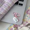 Llavero rosa variado kt con bonito colgante de corazón de niña de dibujos animados para pareja de novias, accesorios de regalo.