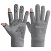 Guantes Calientes de Ciclismo para Otoño e Invierno, para Hombre, de Dedo Completo y Dos Dedos, Cortavientos, Impermeables, Antifrío, Antideslizantes, Compatibles con Pantalla Táctil, Forro de Polar