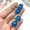 6 Resina Fruta Tridimensional Colgante Cereza Grande Hecho a Mano DIY Llavero Bolsa Collar Accesorios de Joyería para Mujer