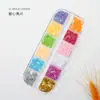 Accesorios Populares Transfronterizos para Uñas Lentejuelas Ojo de Caballo 12 Compartimentos Copo de Nieve Corazón Recortado Estrellas Luna Accesorios de Decoración para Uñas