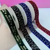 Cinta de Terciopelo de 2.5 cm Estampado en Caliente Cinta Navideña Popular Cinta Flocada Cinta para Decoración de Cajas de Regalo Lazo Hecho a Mano DIY