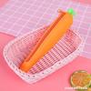 Bolsa para lápices de fruta de plátano de silicona, creativa, con estampado de verduras (zanahoria, guisante), impermeable, gran capacidad, para estudiante