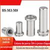 Porca impermeável de aço inoxidável 304 BS-M3M4M5M6M8-1-2 vedação furo cego redondo porca de rebitagem coluna atacado