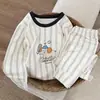 Algodão Orgânico Grau A Roupas de Outono Calças de Outono para Meninos e Meninas, Lycra Sem Costura, para Outono e Inverno, Camada de Base Justa Roupa de Casa