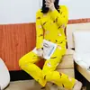 Pijamas de Primavera y Otoño para Mujer, Delgados de Cuello Redondo, Estilo Lindo, Chica de Cómics, Pequeño, Delgado, Conjunto de Ropa de Casa de Otoño e Invierno