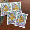 Hotong Xizang Nepal Thangka Puro Pintado à Mão Deus da Riqueza Amarelo 3*4 [Núcleo de Papelão]