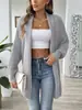 Amazon 2026 nova exportação transfronteiriça de vestuário feminino, cardigã suéter simples e elegante, versátil de corte solto, top multicolorido
