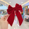 Atacado de Fábrica Grande Tiara de Laço Vermelho Presilha de Cabelo Infantil Celebridade da Internet Novo Presilha de Cabeça de Veludo Acessórios de Cabelo