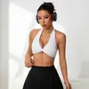 Top esportivo com suporte para o pescoço transfronteiriço, roupa esportiva para atividades ao ar livre, roupa íntima esportiva à prova de choque, colete de yoga para corrida e fitness de secagem rápida