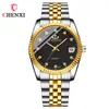 Reloj de Pareja de Negocios Chenxi Calendario Hombres Mujeres Reloj Transfronterizo de Cuarzo con Diamante Correa de Acero Reloj Cx-004A