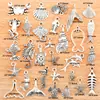30 animais marinhos DIY material para joias acessórios pulseira feita à mão colar acessórios de joias de metal Pingente U090