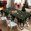 Mantel navideño impreso de fábrica transfronterizo, tela decorativa atmosférica para mesa de comedor, mantel para fiesta temática navideña