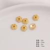 Contas de flores de zircônio branco microincrustadas com retenção de cor banhadas a ouro 18K, suporte para flores, colar, pulseira, pingente, acessórios de joias, material