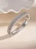 Pulseira Europeia e Americana Cruzada Céu Estrelado com Safira Listrada e Diamante Completo Joias Empilháveis