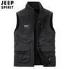 Chaleco de Pesca para Hombre de Invierno Casual con Pinza de Caballo y Múltiples Bolsillos Chaleco de Doble Cara de Terciopelo para Hombre 2218A