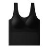 Máscara Refrescante de Seda de Gelo 15D Roupa Íntima Sem Costura para Mulheres, Verão Fina Peça Única Com Bojo Semi-Fixo Estilo Longo, Sutiã sem Aro