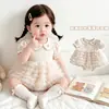 Enterizo Vestido de Verano para Niña, Vestido de Princesa para Bebé, Vestido Formal de un Año, Vestido para Bebé, Enterizo Vestido de Malla para Niños de Primavera y Otoño