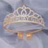 Super Flash Aro de Cabelo de Aniversário Coroa Princesa Celebridade da Internet Adereços para Fotos de Festa Grampo de Cabelo Strass Coroa de Deusa Pente Acessórios de Cabelo