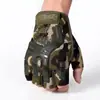 Luvas táticas esportivas de ciclismo ao ar livre de fábrica para homens, antiderrapantes, resistentes ao desgaste, estilo militar, proteção de vedação, meio dedo, luvas de bicicleta