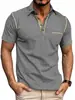 Nueva Ropa de Verano para Hombre de Comercio Exterior Amazon Casual para Exteriores Diaria Camisa Polo Cuello Solapa Camiseta para Hombre