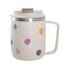 Caneca de Aço Inoxidável 304 com Aparência Premium para Escritório, Copo Casual, Camada Dupla, Copo Duplo para Meninas, Copo com Canudo