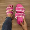 Nuevas sandalias y chanclas de mezclilla de talla grande para mujer, importación extranjera, verano 2025, uso transfronterizo en Europa y Estados Unidos, chanclas de playa para mujer