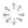 Pernos de ojo de acero inoxidable metálico, accesorios para bricolaje, tornillos de cabeza redonda, pernos de ojo cerrado, pernos de cuerno, colgantes, conectores