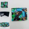 Carteira Dobrável Curta do Jogo Minecraft Steve Creeper Personalizada Criativa em Couro PU Carteira Masculina e Feminina